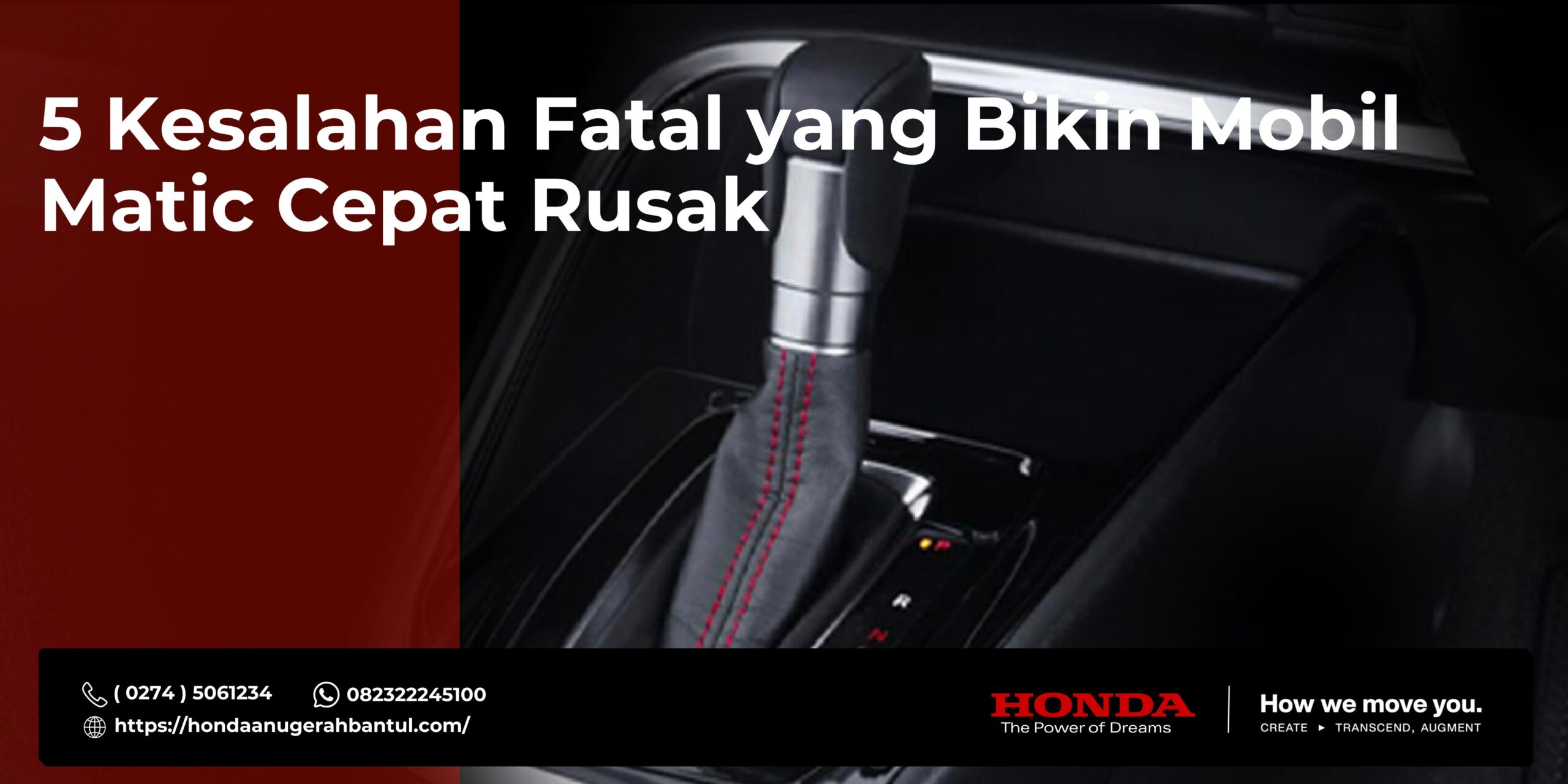 5 Kesalahan Fatal yang Bikin Mobil Matic Cepat Rusak