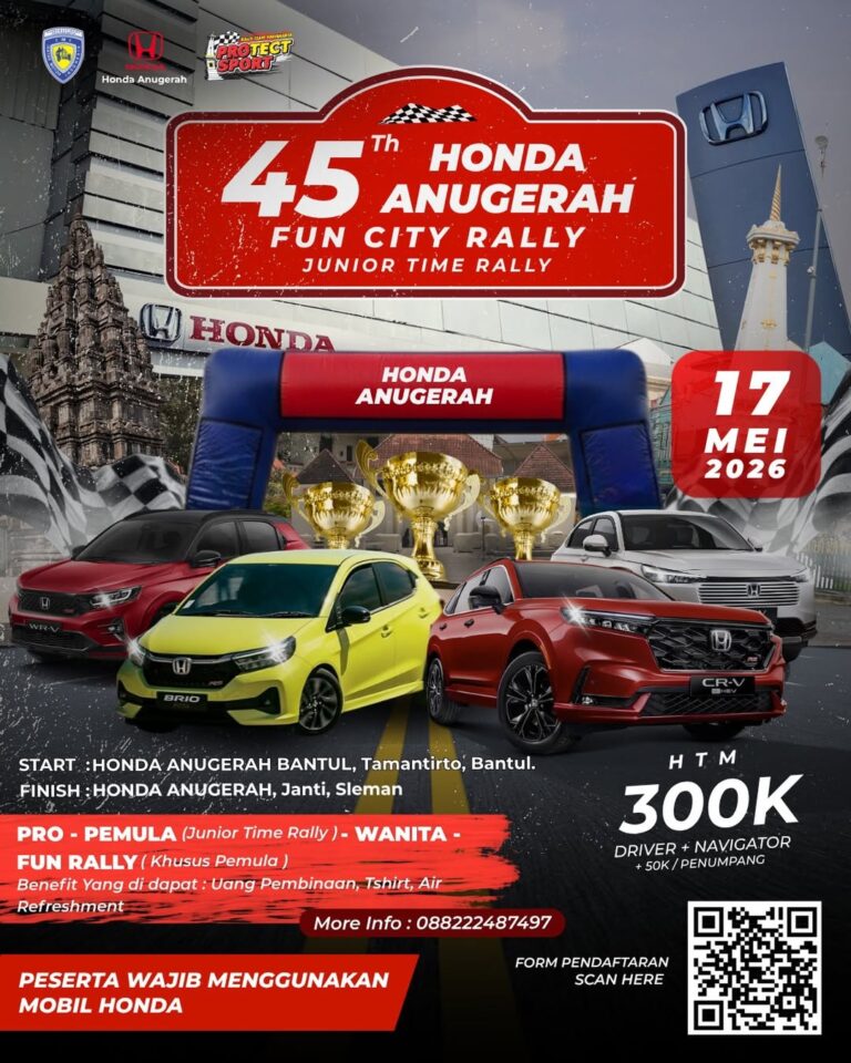 HONDA ANUGERAH dengan bangga mempersembahkan - 45 TAHUN HONDA ANUGERAH FUN CITY RALLY Junior Tim