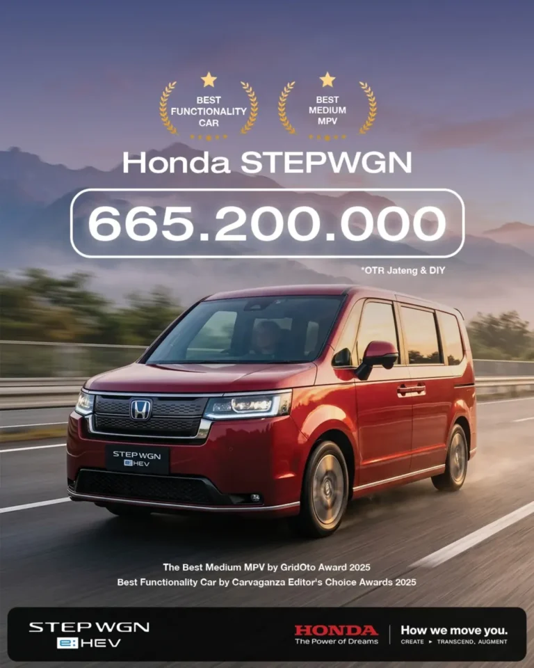 Lebih dari sekadar MPV. Ini level baru kenyamanan. 🔥Honda STEP WGN e-HEV yang fungsional, efis