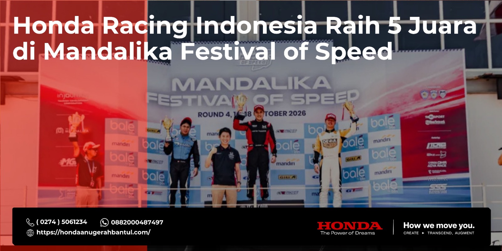 Honda Racing Indonesia Raih 5 Juara di Mandalika Festival of Speed